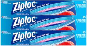 2 gallon ziploc bags dimensions